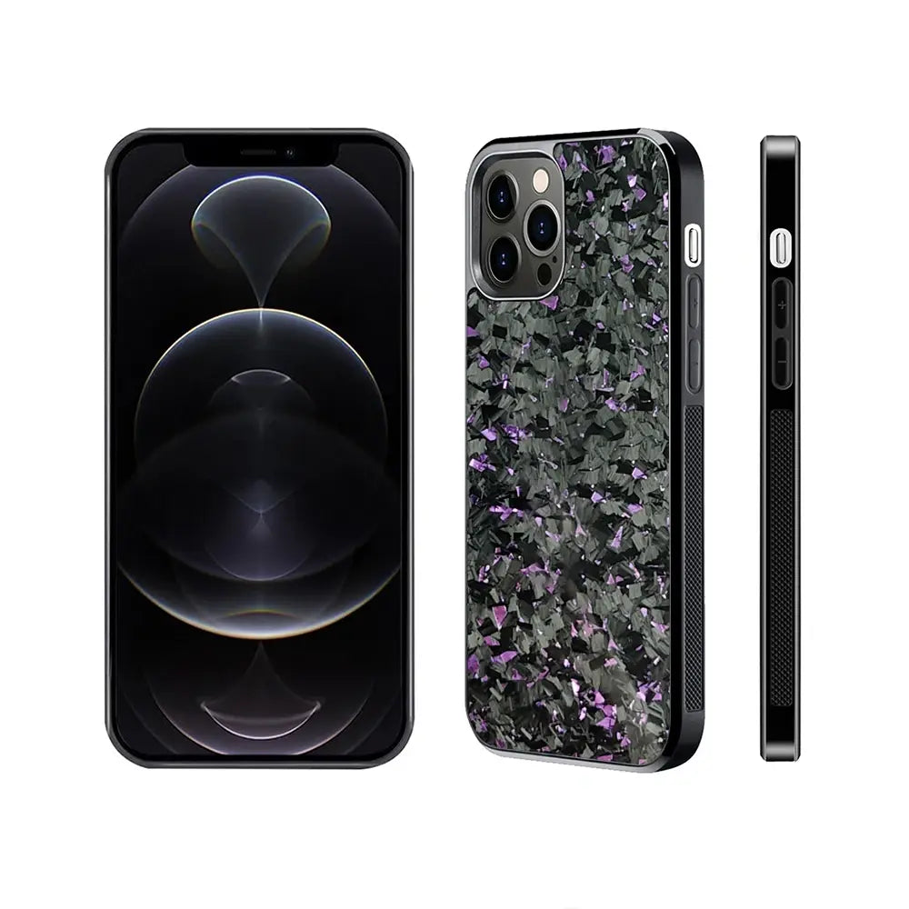 Premium Purple Glossy Forged Carbon IPhone Case (MagSafe)