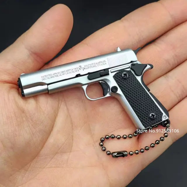 Toy Gun Miniature Model Keychain