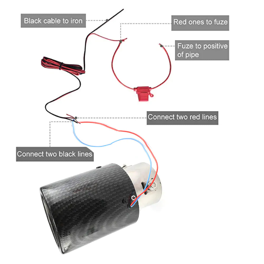 Car Exhaust Muffler Pipe LED Light