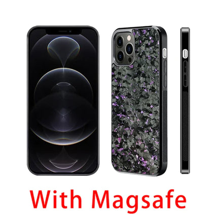 Premium Purple Glossy Forged Carbon IPhone Case (MagSafe)